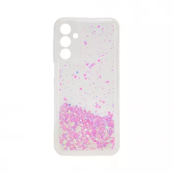 iLike Samsung Galaxy A15 silikona maciņš Water Glitter gaiši rozā