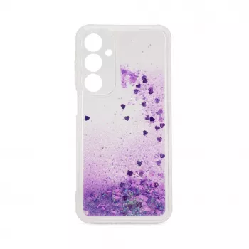 iLike Samsung Galaxy A15 Silikona Maciņš Ūdens Spīdumi Violetā