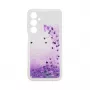 iLike Samsung Galaxy A15 Silikona Maciņš Ūdens Spīdumi Violetā