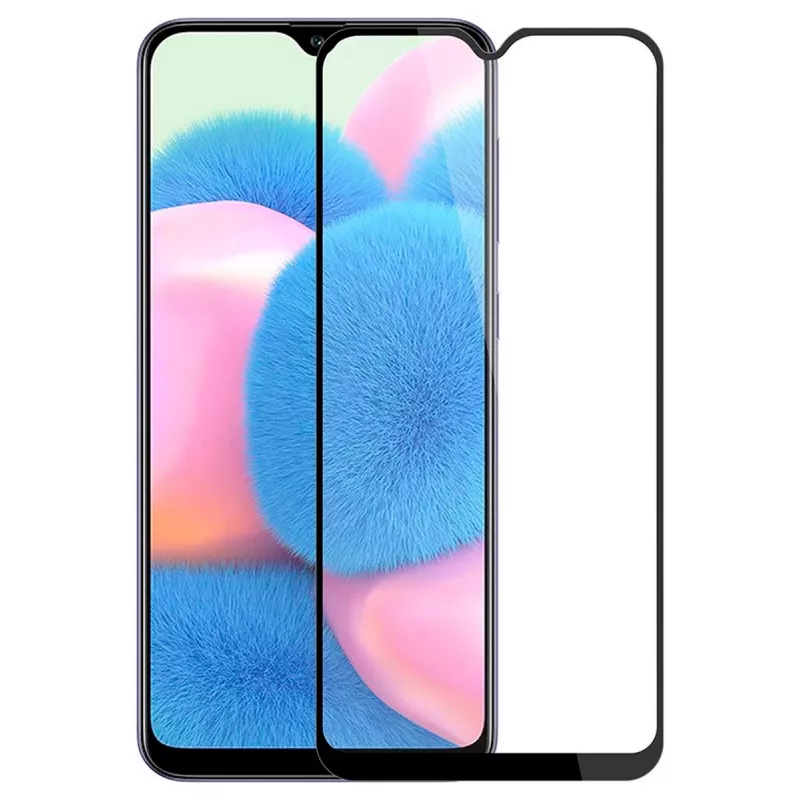 iLike Samsung Galaxy A30s 2.5D Black Frame Full Glue Tempered Glass Screen Protector