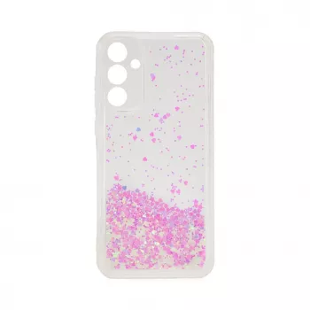 iLike Samsung Galaxy A35 Silicone Case Water Glitter Light Pink