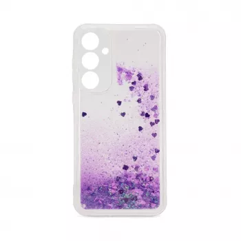 iLike Samsung Galaxy A35 Silicone Case Water Glitter Purple