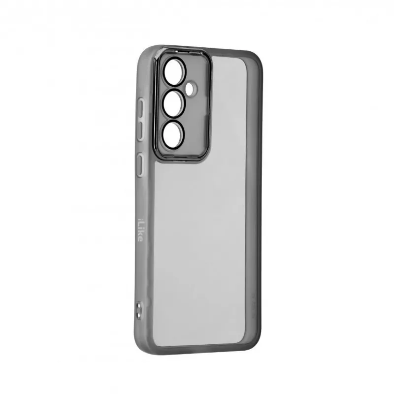 iLike Samsung Galaxy A35 Caurspīdīgs Vāciņš ar Kameras Aizsardzību Melns
