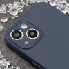 iLike Samsung Galaxy A37 5G silikona maciņš tumši zils - triecienus absorbējošs aizmugurējais vāciņš ar mikrošķiedras oderi, matēta apdare, bezvadu uzlādes saderīgs