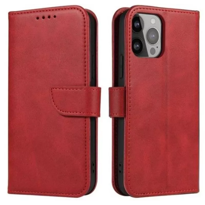 iLike Samsung Galaxy A54 5G Flip Wallet Case with Stand Red