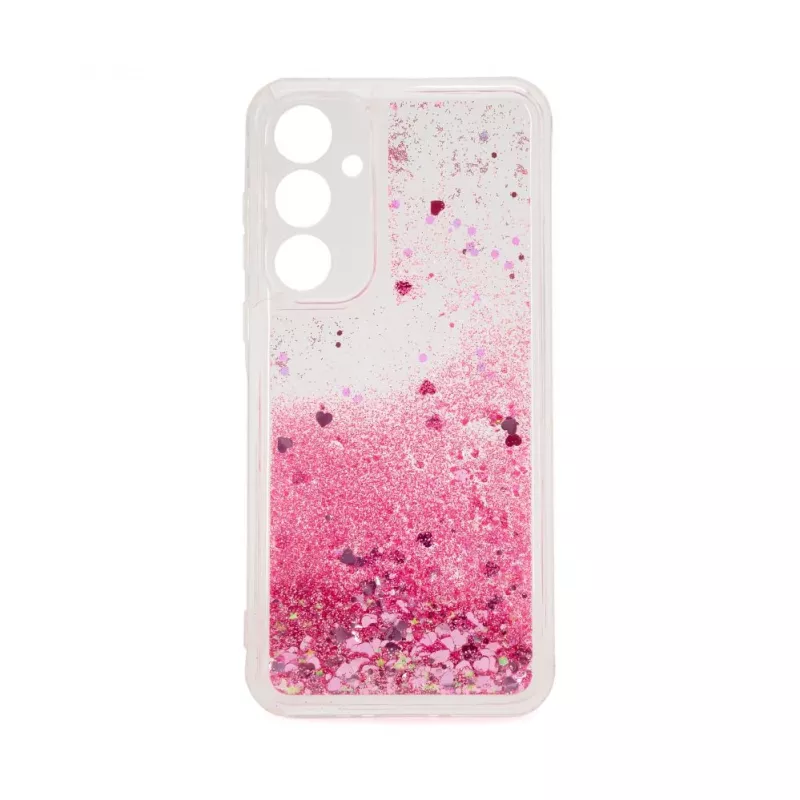 iLike Samsung Galaxy A55 Silicone Case Water Glitter Pink