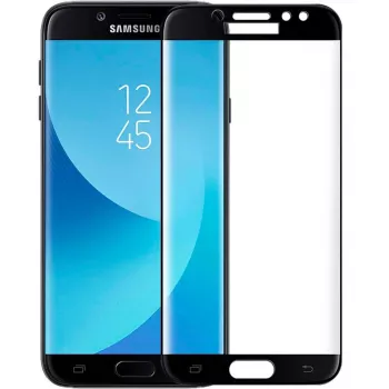 iLike Samsung Galaxy J7 (2017) J730 5D rūdīta stikla ekrāna aizsargs, melns, 9H cietība, pilna pārklājuma