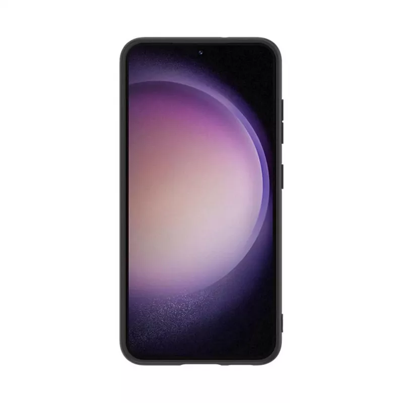 iLike Samsung Galaxy S23 aizmugurējais vāciņš, plastmasa, ādas imitācija, pelēks