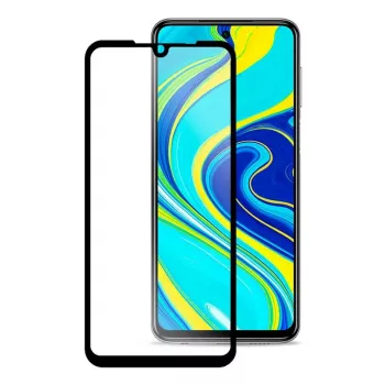 iLike Ekrāna aizsargs Xiaomi Redmi Note 9 Pro / Redmi Note 9S, melns rāmis, pilna līme, rūdīts stikls, 9H cietība, 0.33mm, 1 iepakojums
