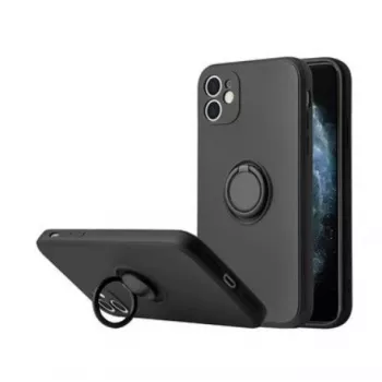 iLike Silikona gredzena maciņš Xiaomi Redmi 9C / 10A melns