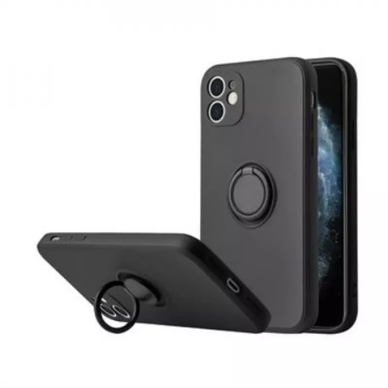 iLike Silikona gredzena maciņš Xiaomi Redmi 9C / 10A melns