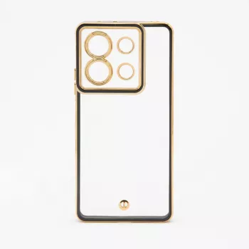 iLike Xiaomi Poco X6 Pro TPU+PC ar kameras aizsardzību caurspīdīgs melns
