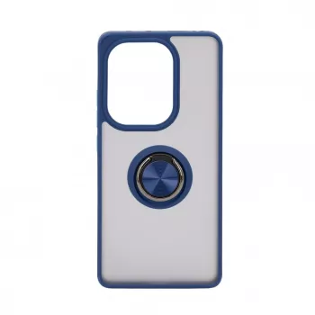 iLike Xiaomi Redmi Note 13 Pro 4G Hybrid Case ar gredzenu tumši zilā krāsā