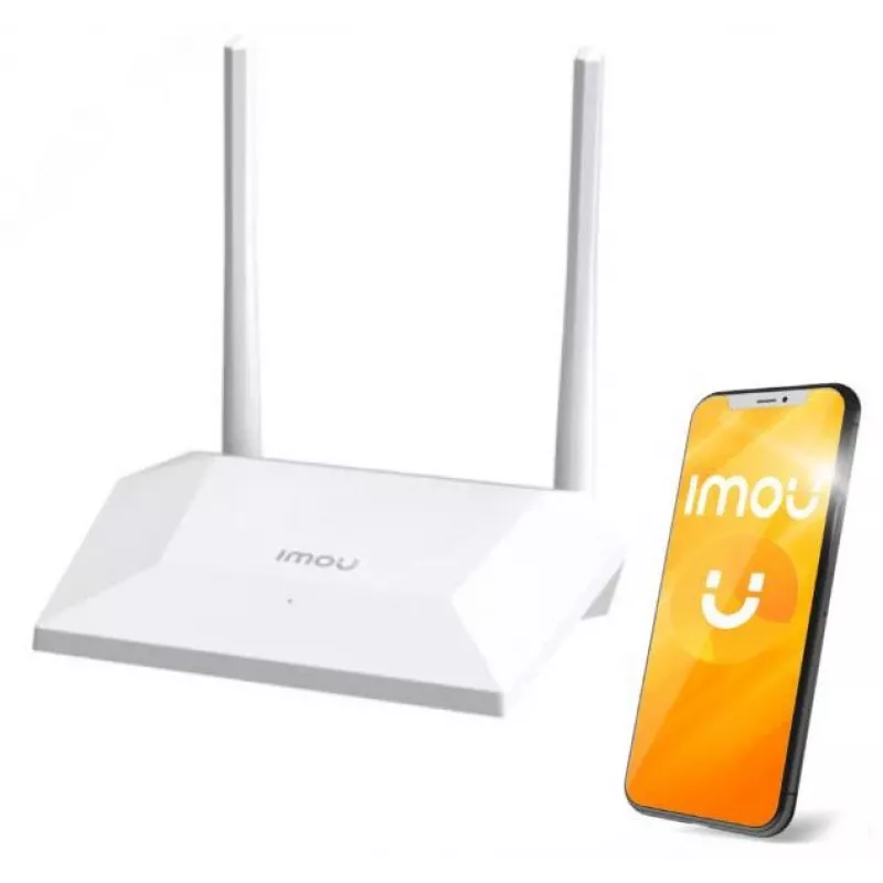IMOU HR300 Wi-Fi 4 bezvadu maršrutētājs, 300 Mbps, 2.4 GHz, 1 WAN + 2 LAN porti, maršrutētāja/AP/retranslatora režīmi, vecāku kontrole