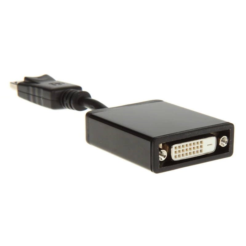 InLine DisplayPort adaptera kabelis, DisplayPort vīrišķais uz DVI-D 24+5 sievišķo, melns, 0,2 m