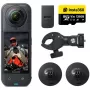 Insta360 X3 Action Camera ar motocikla stiprinājumu komplektu - 5.7K 360 video, 72MP foto, FlowState stabilizācija