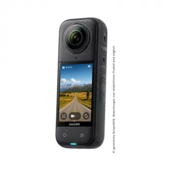 Insta360 X6 360 kamera standarta komplekts Midnight Black, 8K video, 72MP foto, FlowState stabilizācija