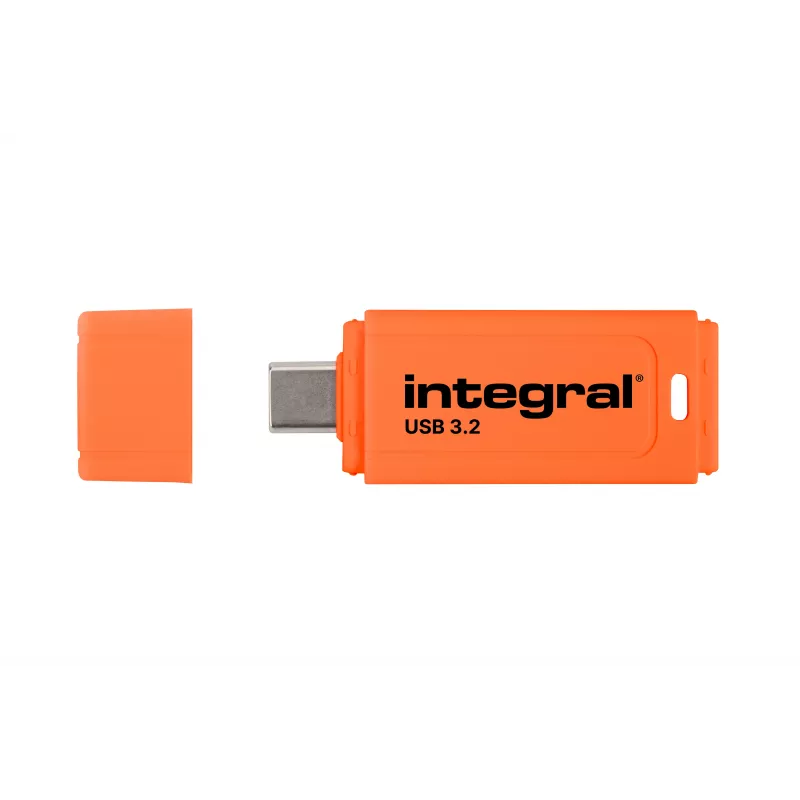 Integral CLE USB 128GB USB-C 3.2 Gen 1 Drive Orange