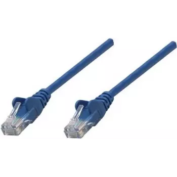 Intellinet Cat6 UTP savienojuma kabelis, RJ-45 tēviņš uz RJ-45 tēviņš, 25 cm, zils, formēts snagless aizsargs 739931