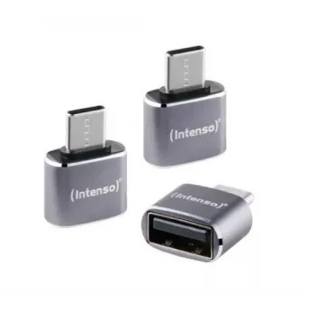 Intenso A480C USB-A uz USB-C adapteris, USB 3.0, Melns