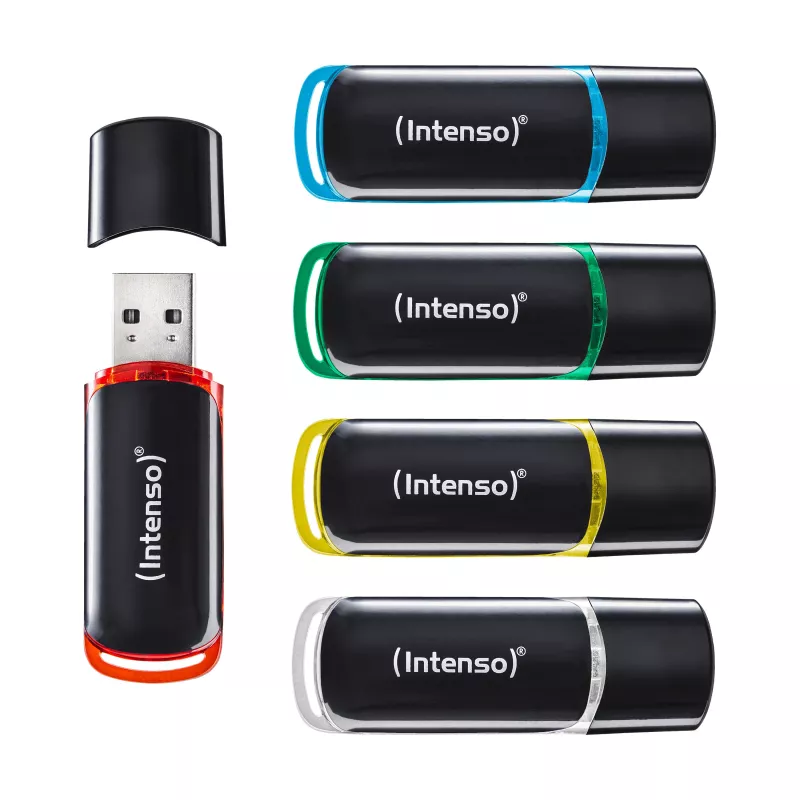 Intenso Business Line 16GB USB 2.0 Flash Drive 5-Pack (Assorted Colors)