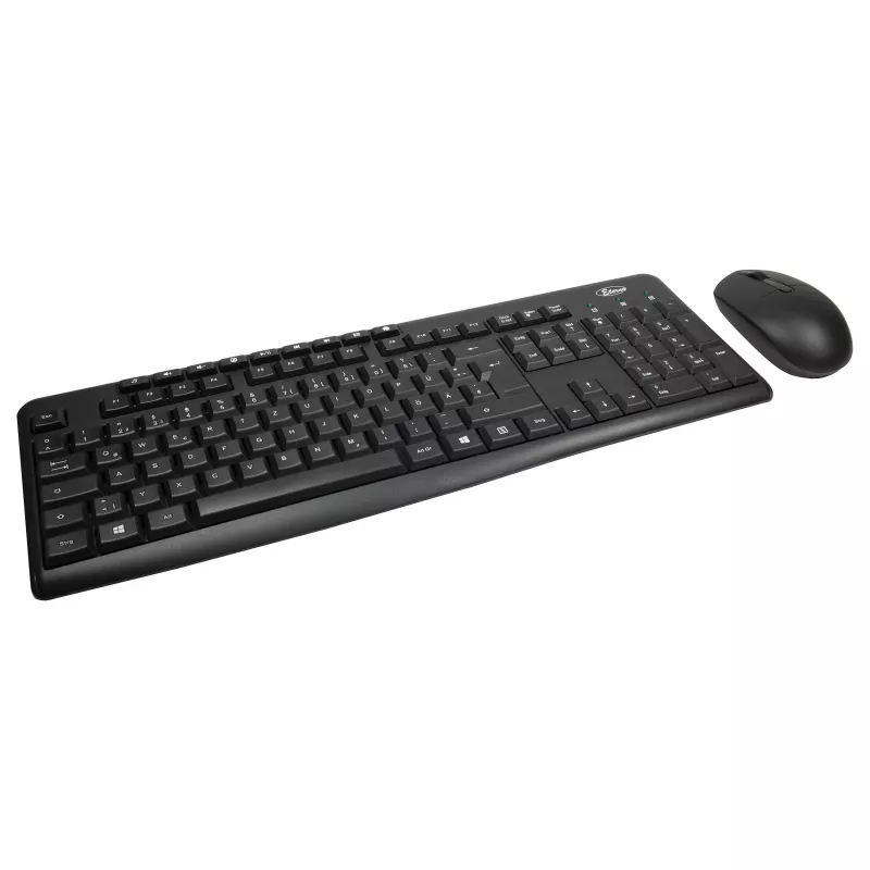 Inter-Tech AC KB-208 bezvadu tastatūras un peles komplekts, melns (88884137)