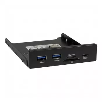Inter-Tech Argus CI-21 iekšējais karšu lasītājs, 3,5 collu nodalījums, USB 2.0, vairāku karšu (88884141)