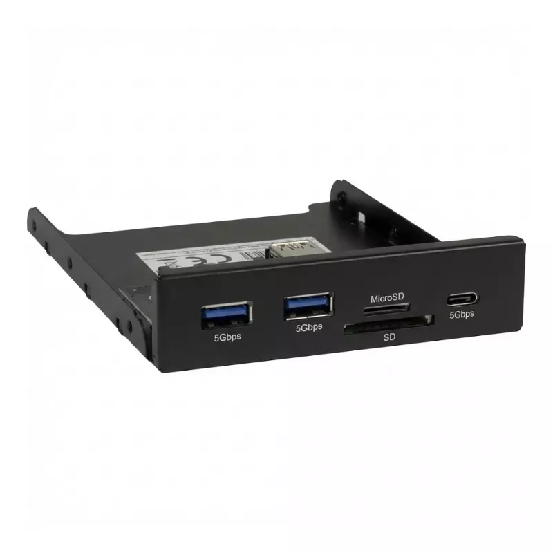 Inter-Tech Argus CI-21 iekšējais karšu lasītājs, 3,5 collu nodalījums, USB 2.0, vairāku karšu (88884141)