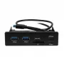 Inter-Tech Argus CI-22 iekšējais karšu lasītājs 3.5 collu nodalījumam, USB 2.0, vairāku karšu – melns