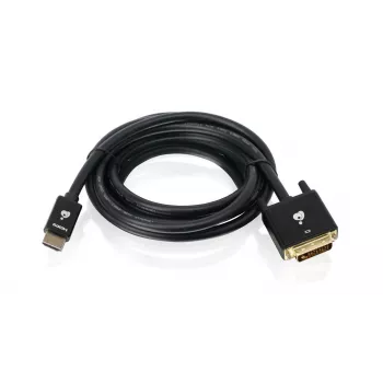 IOGEAR 4K @ 30Hz HDMI uz DVI kabelis - 10 pēdas (3 m), apzeltīts, trīskārši ekranēts, melns