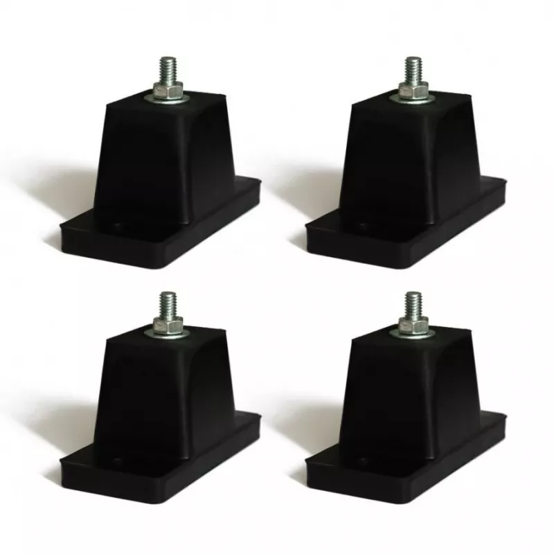 Ivensis IMS08 pretvibrācijas izolācijas kājiņas (4 komplekts) – 30 mm diametrs, 10 mm augstums, alumīnija sakausējums, melna