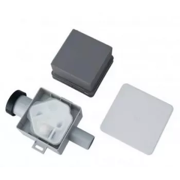 IVENSIS ISN32 Slēpts kondensāta slazds 100x100 - Balts ABS, 32mm notece, smaku bloķētājs