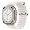 iWear S1 Grooved Soft Silicone 20mm Strap for Apple Watch 49mm / 45mm / 44mm / 42mm White
