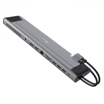 j5create JCD552 M.2 NVMe USB-C 3.2 Gen 2x2 dokstacija ar 100W PD, HDMI un DisplayPort