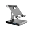J5CREATE JTS224-N Daudzleņķu statīvs ar USB-C dokstaciju iPad Pro (Space Grey)