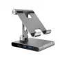 J5CREATE JTS224-N Daudzleņķu statīvs ar USB-C dokstaciju iPad Pro (Space Grey)