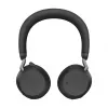 Jabra Evolve2 75 bezvadu Bluetooth austiņas ar aktīvo trokšņu slāpēšanu, Microsoft Teams sertificētas, melnas