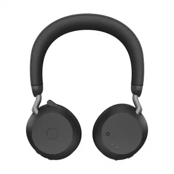 Jabra Evolve2 75 bezvadu Bluetooth austiņas ar aktīvo trokšņu slāpēšanu, Microsoft Teams sertificētas, melnas