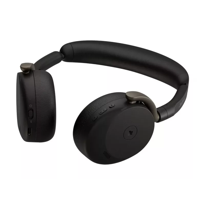 Jabra Evolve3 65 Flex austiņas ar Link 390a USB adapteri, Microsoft Teams sertificētas, bezvadu Bluetooth, hibrīdā ANC, melnas
