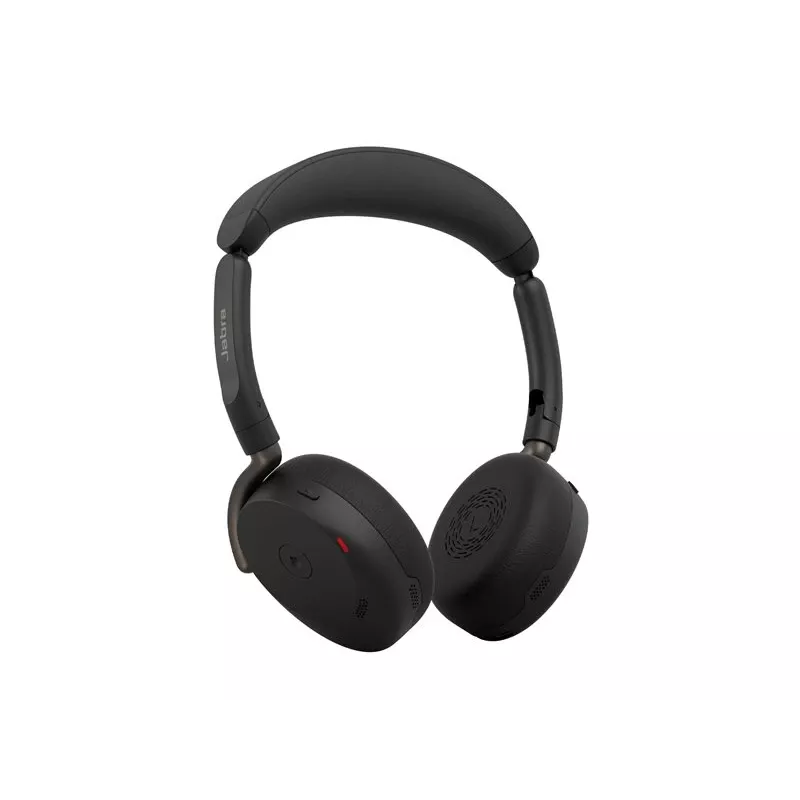 Jabra Evolve3 65 Flex austiņas ar Link 390a USB adapteri, Microsoft Teams sertificētas, bezvadu Bluetooth, hibrīdā ANC, melnas