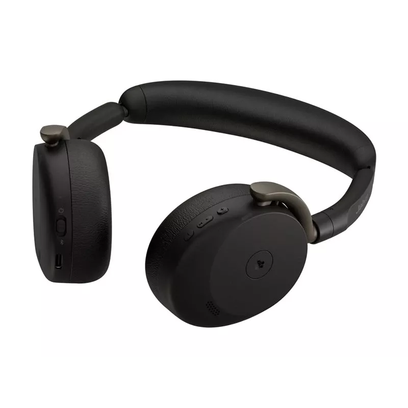 Jabra Evolve3 65 Flex MS bezvadu Bluetooth ausu aizsargi ar Link 390c adapteri, melni