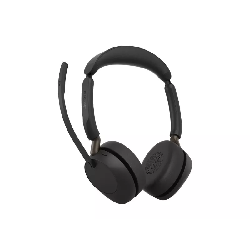 Jabra Evolve3 65 Stereo Link 390c UC bezvadu Bluetooth austiņas ar USB-A adapteri un Busylight - melnas