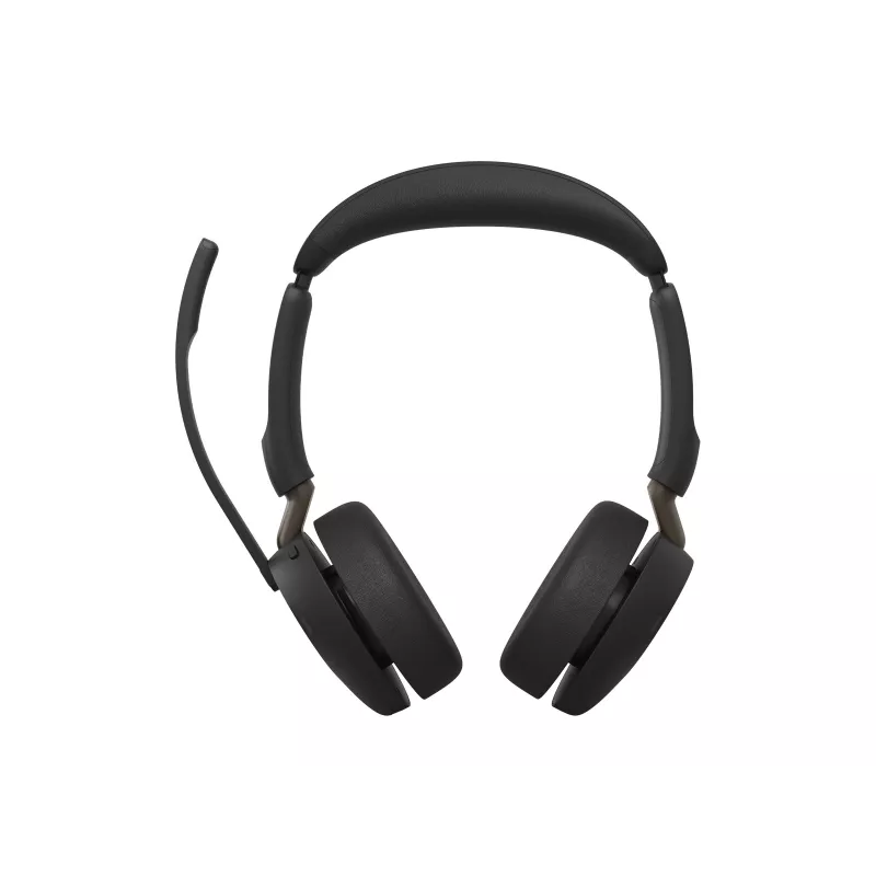 Jabra Evolve3 65 Stereo bezvadu austiņas ar Link 380c USB-C adapteri un uzlādes statīvu, melnas