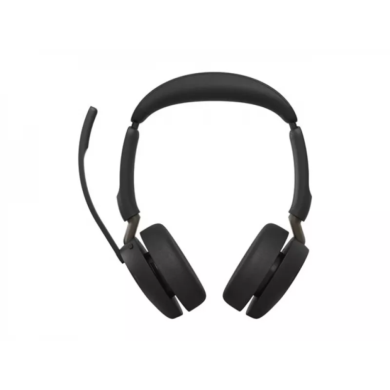 Jabra Evolve3 65 Stereo bezvadu austiņas ar Link 380c USB-C adapteri un uzlādes statīvu, melnas