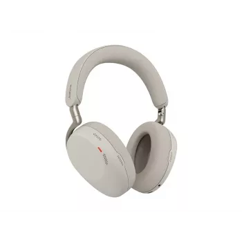 Jabra Evolve3 85 UC bezvadu austiņas ar aktīvo trokšņu slāpēšanu un Link 390C adapteri, silti pelēka