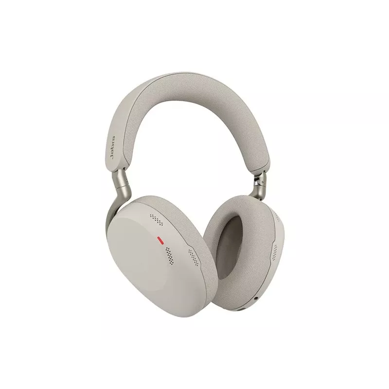 Jabra Evolve3 85 UC bezvadu austiņas ar aktīvo trokšņu slāpēšanu un Link 390C adapteri, silti pelēka