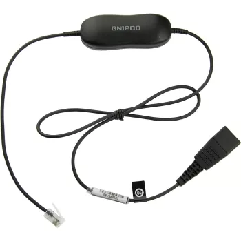 Jabra Smart Cord QD uz RJ9 austiņu kabelis Cisco IP tālruņiem 78XX sērijai, melns, spirālveida, 0,4 m līdz 2 m