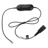 Jabra Smart Cord QD uz RJ9 austiņu kabelis Cisco IP tālruņiem 78XX sērijai, melns, spirālveida, 0,4 m līdz 2 m