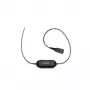 Jabra Smart Cord QD uz RJ9 austiņu kabelis Cisco IP tālruņiem 78XX sērijai, melns, spirālveida, 0,4 m līdz 2 m