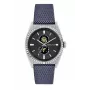 JASON HYDE MAN JH41001 Analogais kvarca pulkstenis 40mm nerūsējošā tērauda korpuss zils ciparnīca brūna ādas siksniņa